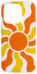 Coque pour iPhone 14 Pro Simple style rétro années 60 et 70 rayons du soleil et des rayons