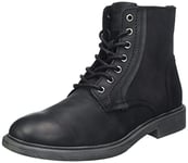 JACK&JONES Homme JFWKARL Leather Boot LN Bottes à Lacets, Anthracite, 40 EU