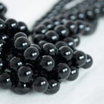 Grade A Natural Black Tourmaline Gemstone Round Beads - 4mm 6mm 8mm 10mm Sizes