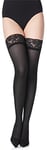 Merry Style Collant Bas Autofixant en Microfibre Lingerie Sexy Sous-vêtements Femme 40 DEN MS 791 (Noir-791, XL-XXL)