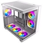 Antec CX800 RGB Elite Dual-Chamber Gaming Case w/ 6 ARGB Fans - White 0-761345-10059-5