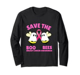 Save The Boobees Boo Bees Breast Cancer Halloween Women Long Sleeve T-Shirt