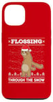 iPhone 13 Flossing Through The Snow Sloth Ugly Christmas Sweater Floss Case