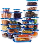 Plastic Food Containers with Lids for Kitchen & Meal prep 51 Pack