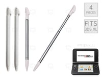 4 x White Stylus for Nintendo 3DS XL/LL Plastic Stylus Retractable Parts Pen