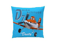 Cti Coussin 40X40 Disney Planes Arrival, Enveloppe 100% Coton, Bleu/Orange