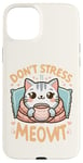 Coque pour iPhone 15 Plus idee cadeau citation drôle relaxation design chat kawaii