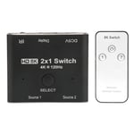 HD Multimedia Interface 2.1 Switch 2 In 1 Out 8K At 60Hz 4K At 120Hz Plug An QCS