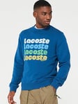 Lacoste Summer Gradient Logo Sweatshirt - Blue, Blue, Size M, Men
