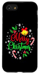 iPhone SE (2020) / 7 / 8 Merry Christmas Happy holidays Jingle Bells and Snowflakes Case