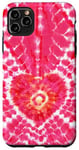 Coque pour iPhone 11 Pro Max Style Tie Dye Rose Amour Méditation Zen Motif Cœur Boho