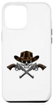 Coque pour iPhone 12 Pro Max Chapeau de cowboy pistolets crâne pirate croix os