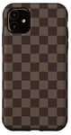 Coque pour iPhone 11 Marron à carreaux