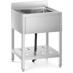 Royal Catering Stålvask - 1 vask rustfritt stål 40 x 25,5 cm