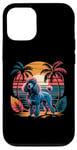 Coque pour iPhone 12/12 Pro Vintage 80s Sunset Caniche