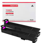 TONER CF302A 827A Magenta x 2 Compatible pour HP-NOPAN-INK LaserJet Enterprise Flow MFP M880z LaserJet Enterprise Flow MFP M880z+ LaserJet Enterprise Flow MFP M880z+ NFC/Wireless direct LaserJet Enterprise Flow MFP M880zm LaserJet Enterprise Flow MF