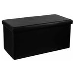 Atmosphera Créateur D'intérieur - Banquette Pliable 'Double' 76cm Noir