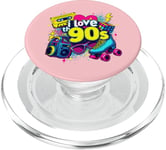 Chemise « I Love The 90s » pour homme et femme, costume de fête vintage des années 90 PopSockets PopGrip pour MagSafe