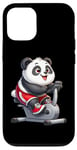 Coque pour iPhone 14 Pro Panda sur vélo d'appartement Gym Fitness Entraînement Sport