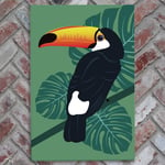 Toucan Ceramic Tile Picture Plaque Sign Birds Wall Art Kate Pearson 30x20cm