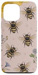 Coque pour iPhone 13 Pro Max Abeilles vintage Amoureux du jardin en nid d'abeille