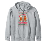 I Teach The Smartest Cookies In The Batch Teacher Christmas Zip Hoodie