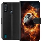 Lommeboketui til Motorola Moto E6i med Fotball motiv