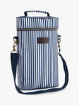 Navigate Three Rivers Striped 2 Bottle Picnic Cooler Bag, Navy