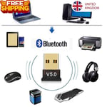 USB Bluetooth 5.0 Adapter Wireless Dongle For Laptop PC Window 10 11 Computer UK