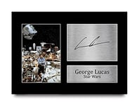 HWC Trading George Lucas Gift Signed A4 Printed Autograph Star Wars Gifts Creator Print Photo Picture Display