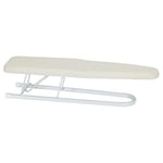 Household Essentials Accessory Sleeve Ironing Board, Plastic top, Foam Pad Cotton Cover, Heat-Resistant, Compact and Easy to Use, Alloy Steel, Natural/White