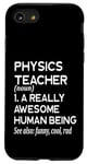 Coque pour iPhone SE (2020) / 7 / 8 Physics Teacher Definition Drôle Physicien Energy Universe