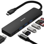 BENFEI USB C HUB 7-in-1, USB-C HUB Multiport Adapter with HDMI (4K @ 60Hz Certified)/100W Power Delivery/3*USB 3.0 5Gbps/SD/TF Card Reader (160MB/s) for iPhone 15 Pro/Max MacBook iPad Pro iMac S23