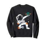 Astronaut Dabbing in Space Cosmic Galaxy Adventure Tee Sweatshirt