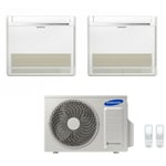 Dual split inverter console 9+9 air conditioner with aj040txj2kg/eu r-32 9000+9000 with remote control included - new - Samsung