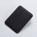 Damer Slim Minimalist Wallet PU Läder Kreditkortshållare Kort plånbok black