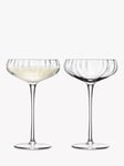 LSA International Aurelia Optic Champagne Saucers, Set of 2, 300ml, Clear