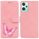 OnePlus Nord CE 2 Lite 5G PU Leather Flip Stand Fodral - Rosa Rosa