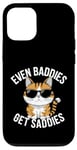 Coque pour iPhone 12/12 Pro Even Baddies Get Saddies Cat Confident Girl Trendy Citation