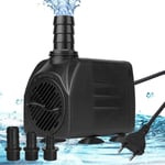 Pompe Eau Submersible, 1500L/H 25W Pompe Aquarium Ajustable Ultra-Silencieux avec pour Étang Poisson Fontaine Réservoir de Poissons 3 Buses