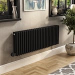 Midnight Black Electric Horizontal Column Radiator 1.2kW with Wifi - 400x1190mm