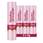 VASELINE x EMILY IN PARIS Parisian Pink | Baume à lèvres teinté Stick (Lot de 3)