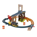 Fisher-Price Coffret de Construction Diesel Thomas et ses Amis avec circuit, locomotive motorisée et wagon de marchandise, pour enfants à partir de 3 ans,JBW20