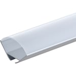 Optonica - Profilé Aluminium Pour Ruban led - 2m - Gris/Blanc - 23.5mm x 23.5mm