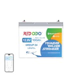 Redodo Bluetooth Batterie Lithium 12V 100Ah Batterie LiFePO4 avec Protection à Basse Température,100A BMS Intelligent, 1280Wh Énergie,15000 Cycles pour Camping-Car Remorque Solaire Maison