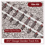 10m - 3½" Gauge Garden Track Kit - Clip Fit - PNR-9Z - PNP Railways