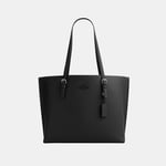 Coach Womens Mollie Tote in Leather with Tonal Hardware - Black - One Size