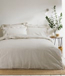 The Linen Yard Hebden Duvet Set Natural Cotton - Size Double