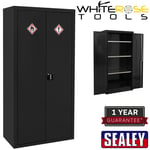 Sealey CoSHH Substance Cabinet 900 x 460 x 1800mm Leak Proof Door Safety