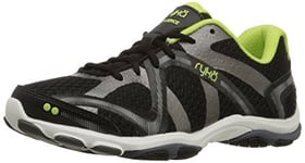 RYKA Femme Influence Chaussures de Cross d'entraînement athlétique Tout Sport, Noir Sharp Green Forge Grey Metallic, 39 EU